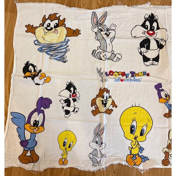 Vintage Looney Tunes Lovables 100% Cotton Fabric Panel - Picture 6 of 11